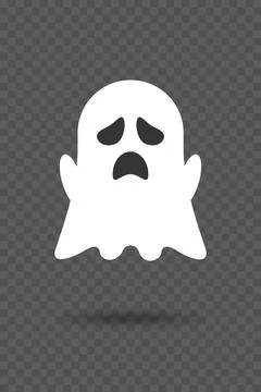 Cute ghost. Flat design vector. Vector illustration Stock Illustration