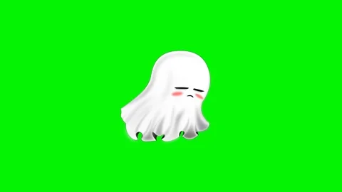 Cute ghost floating halloween animation Stock Footage 245056919