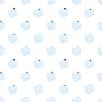 Cute ghost halloween seamless pattern backdrop Stock-Illustration