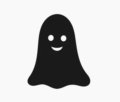 Cute ghost icon. Halloween vector illustration. Stock Illustration