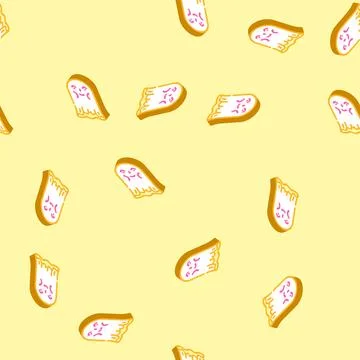 Cute ghost isometric icon seamless pattern Stock Illustration