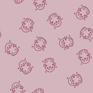 Cute ghost line seamless pattern Stockillustratie