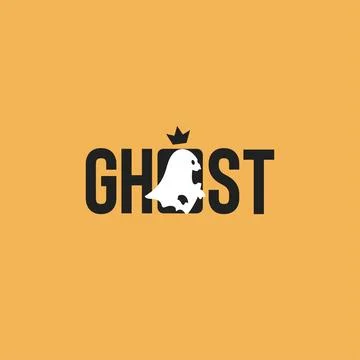 Cute ghost logo vector icon illustration Stock-Illustration