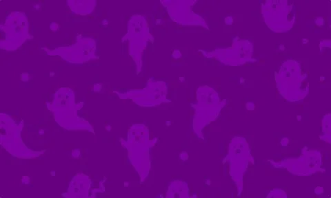 Cute Ghost Seamless Pattern Background Illustrazione stock