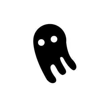 Cute ghost silhouette icon. Vector. Stock Illustration