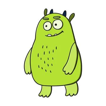 Cute Ghost, troll, gremlin, goblin, devil and monster 스톡 일러스트