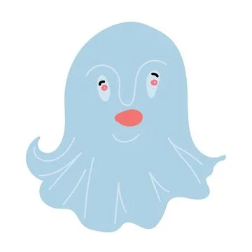 Cute ghost. Vector cartoon character illustration. Illustrazione stock