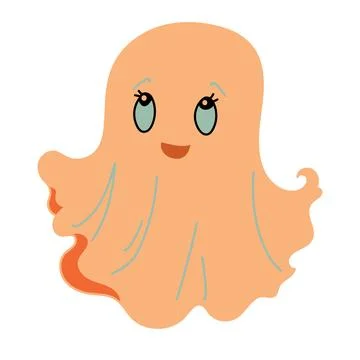 Cute ghost. Vector cartoon character illustration. Illustrazione stock