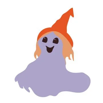 Cute ghost. Vector cartoon character illustration. Illustrazione stock