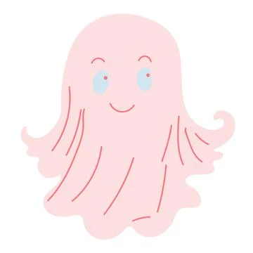 Cute ghost. Vector cartoon character illustration. Illustrazione stock