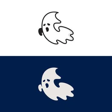 Cute ghost Vector icon design illustration Illustrazione stock
