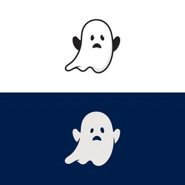 Cute ghost Vector icon design illustration Illustrazione stock
