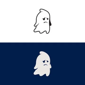 Cute ghost Vector icon design illustration Illustrazione stock