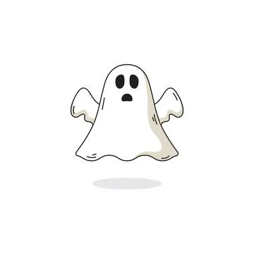 Cute ghost Vector icon design illustration Illustrazione stock