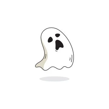 Cute ghost Vector icon design illustration Illustrazione stock