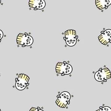 Cute ghost vector seamless pattern 스톡 일러스트