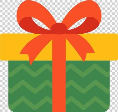 Cute gift box, flat style illustration Stock Illustration