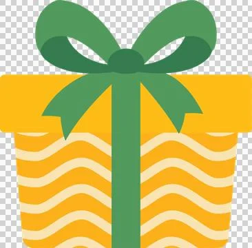 Cute gift box, flat style illustration Illustrazione stock