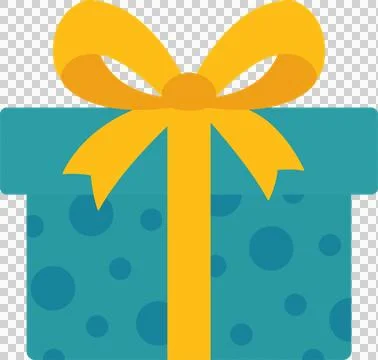 Cute gift box, flat style illustration Stock Illustration