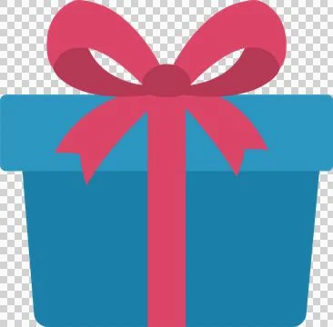 Cute gift box, flat style illustration Stock Illustration