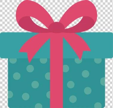 Cute gift box, flat style illustration Stock Illustration
