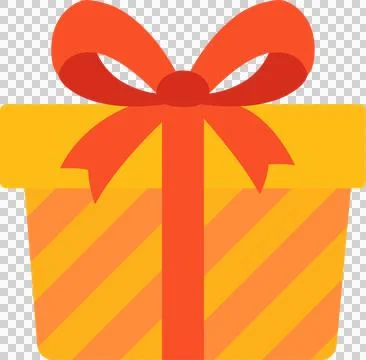 Cute gift box, flat style illustration Stock Illustration