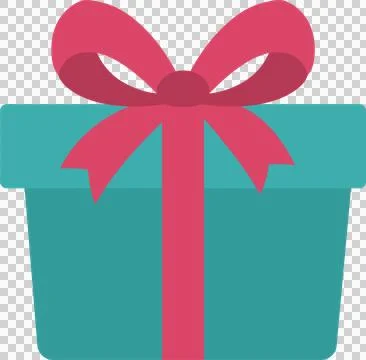 Cute gift box, flat style illustration Illustrazione stock