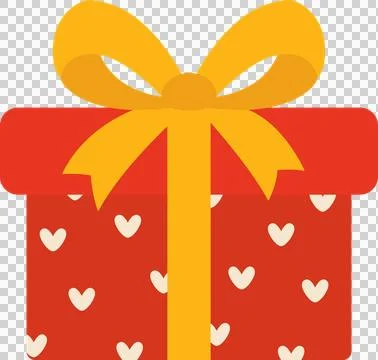 Cute gift box, flat style illustration Stock Illustration
