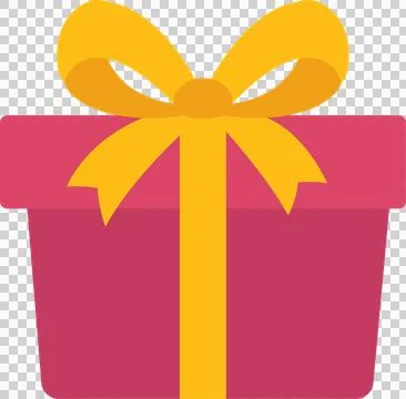 Cute gift box, flat style illustration Stock Illustration