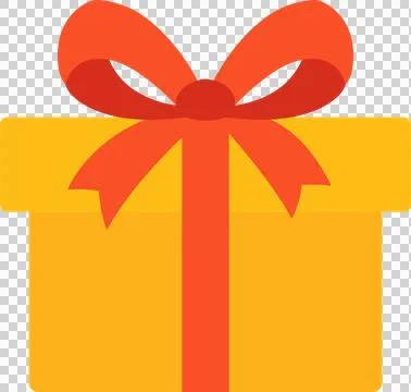 Cute gift box, flat style illustration Stock Illustration