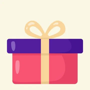Cute gift box. Vector illustration Stock Illustration
