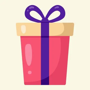Cute gift box. Vector illustration Stock-Illustration