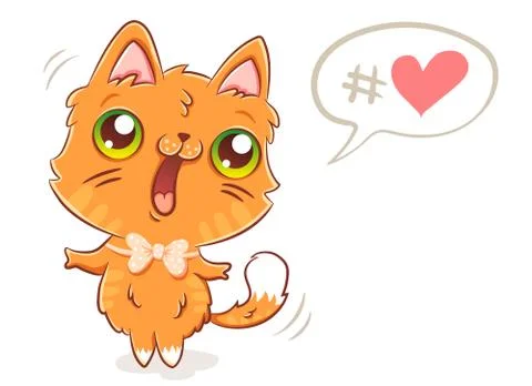 Cute ginger cat Stock Illustration