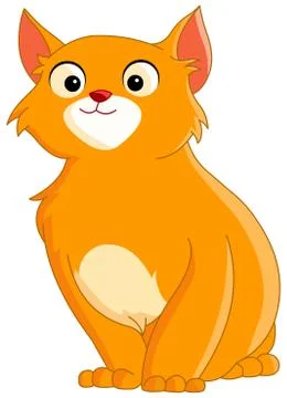 Cute ginger cat Stock Illustration