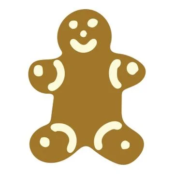 Cute gingerbread man Stock Illustration