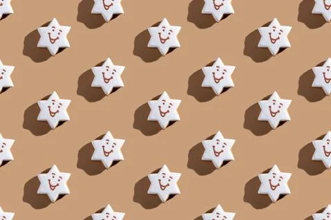 Cute gingerbread pattern pretty pastry decoration Foto stock