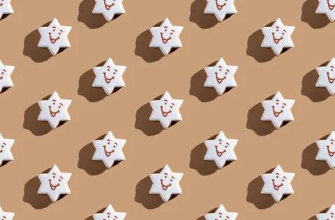 Cute gingerbread pattern pretty pastry decoration Foto stock