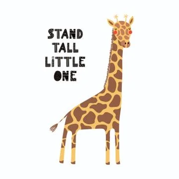 Cute giraffe card Stock Illustration