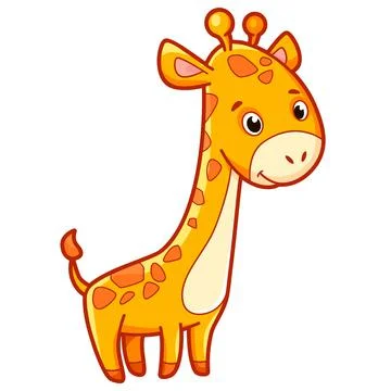 Cute giraffe cartoon Stock Illustration
