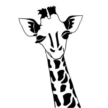 Cute giraffe for coloring Stock Illustration