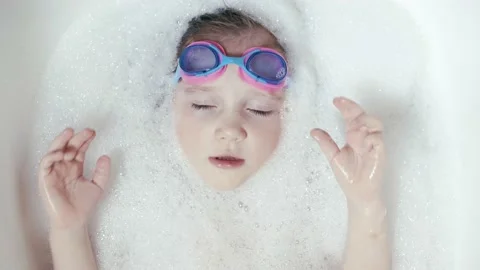 Little Girls Bathing Stock Video Footage Royalty Free Little Girls