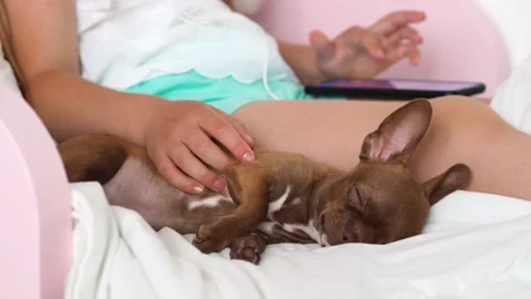 Cute girl with a A child with a Stock Video Pond5