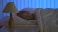 The cute girl dreams a nightmare. Evening night time 4k or 4k+ Resolution