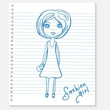 Cute girl Stock Illustration