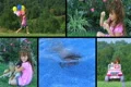 Cute Girl Playing Composite Footage