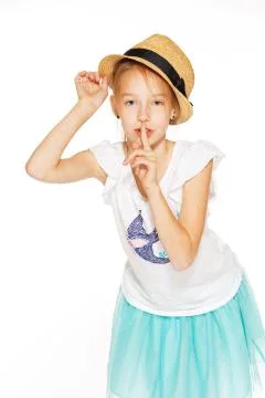 Cute girl posing for the camera Stock-Fotos