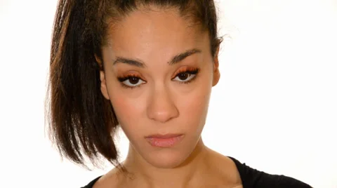 Cute girl pouting Stock-Footage 33367929