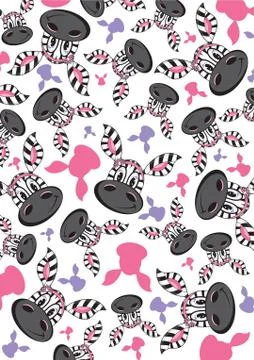 Cute Girl Zebra Pattern Stock Illustration