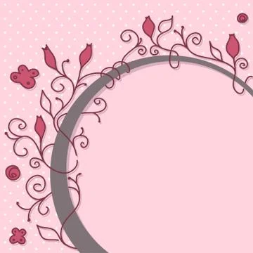 Cute girly frame Stock Illustration
