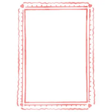 Cute girly rectangle frame with frills Stock Illustration